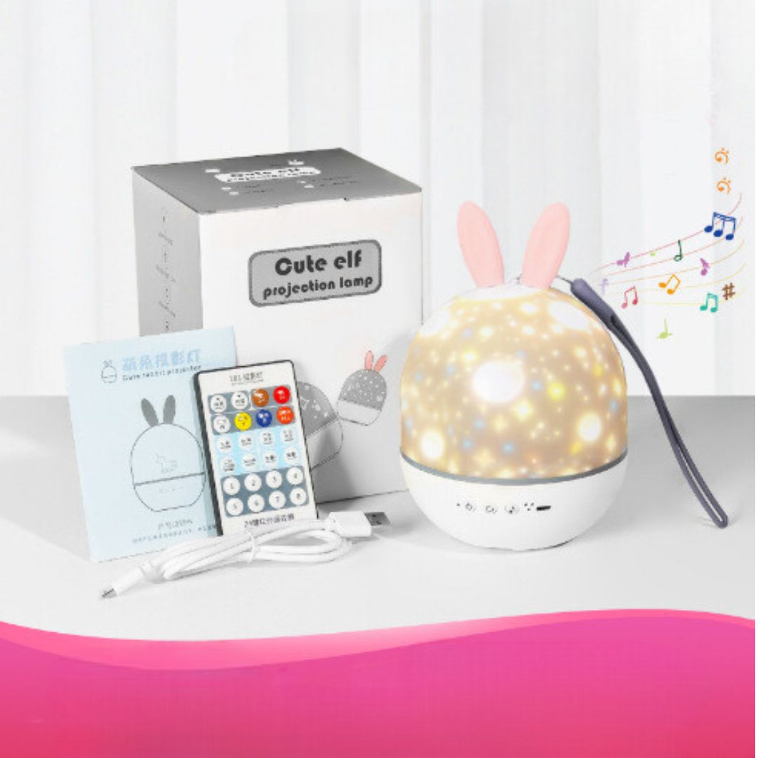 Magiczna Lampa Dziecięca z Efektem Gwiazd