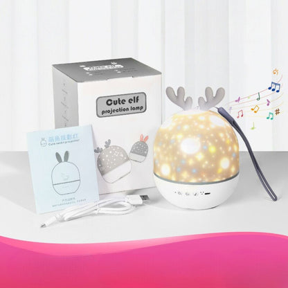 Magiczna Lampa Dziecięca z Efektem Gwiazd