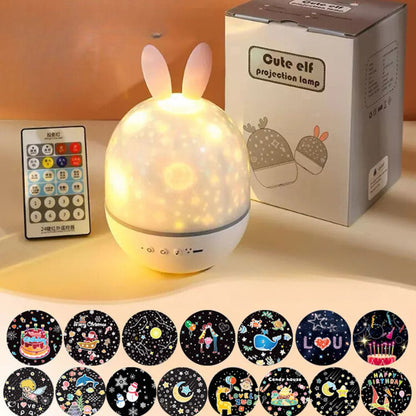 Magiczna Lampa Dziecięca z Efektem Gwiazd