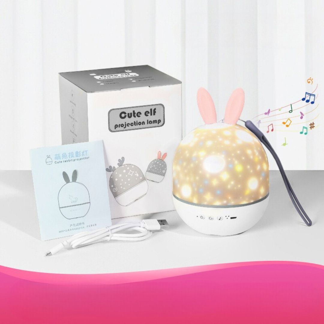 Magiczna Lampa Dziecięca z Efektem Gwiazd