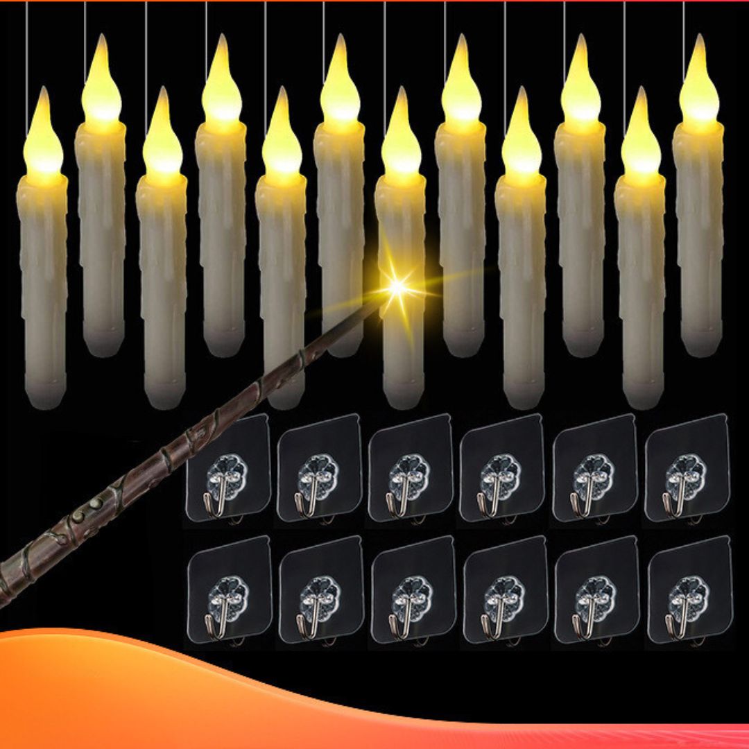 Magiczna różdżka ze światłem świec