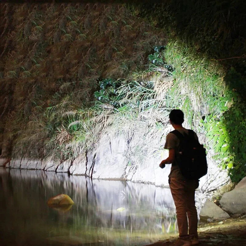 Mocna Latarka LED z Zoomem, Ładowana przez USB, Campingowa