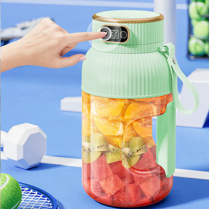 Przenośny Wielofunkcyjny Blender z Podwójną Pokrywką i Funkcją Ładowania USB – do Smoothie i Przechowywania Żywności