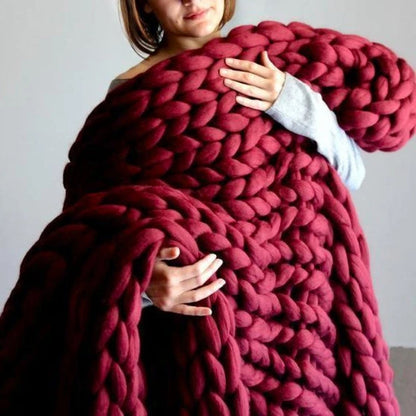 Elegancki koc XXL z dzianiny